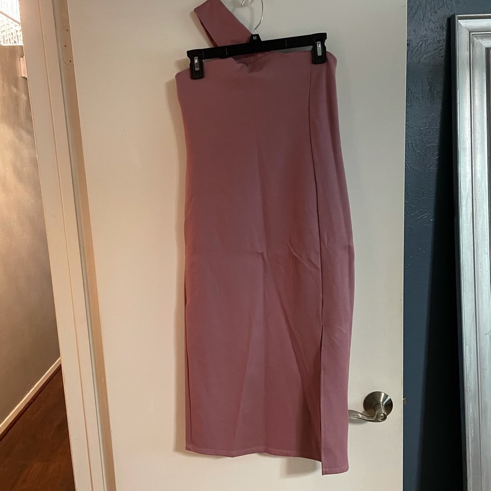One shoulder fitted dress